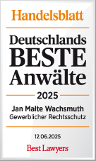 Deutschlands beste Anwälte 2025 (Germany's Best Lawyers 2025) Jan Malte Wachsmuth (Handelsblatt / Best Lawyers)